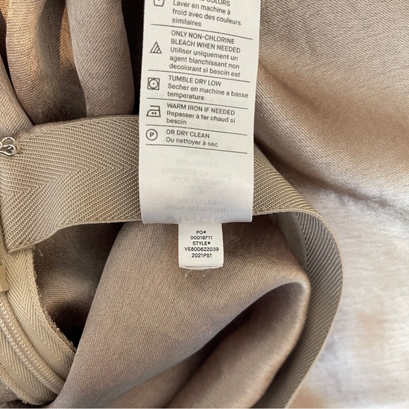 Vince Tan Oat Wide Leg Satin Professional Workwear Pant Women's Plus 22 - Picture 12 of 16